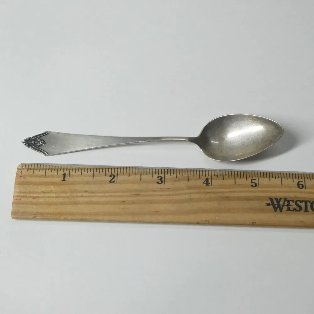 Watson Sterling Silver Spoon w/ Flower Bouquet Design 5.75